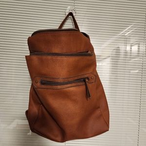 Women's Small Faux Leather Backpack